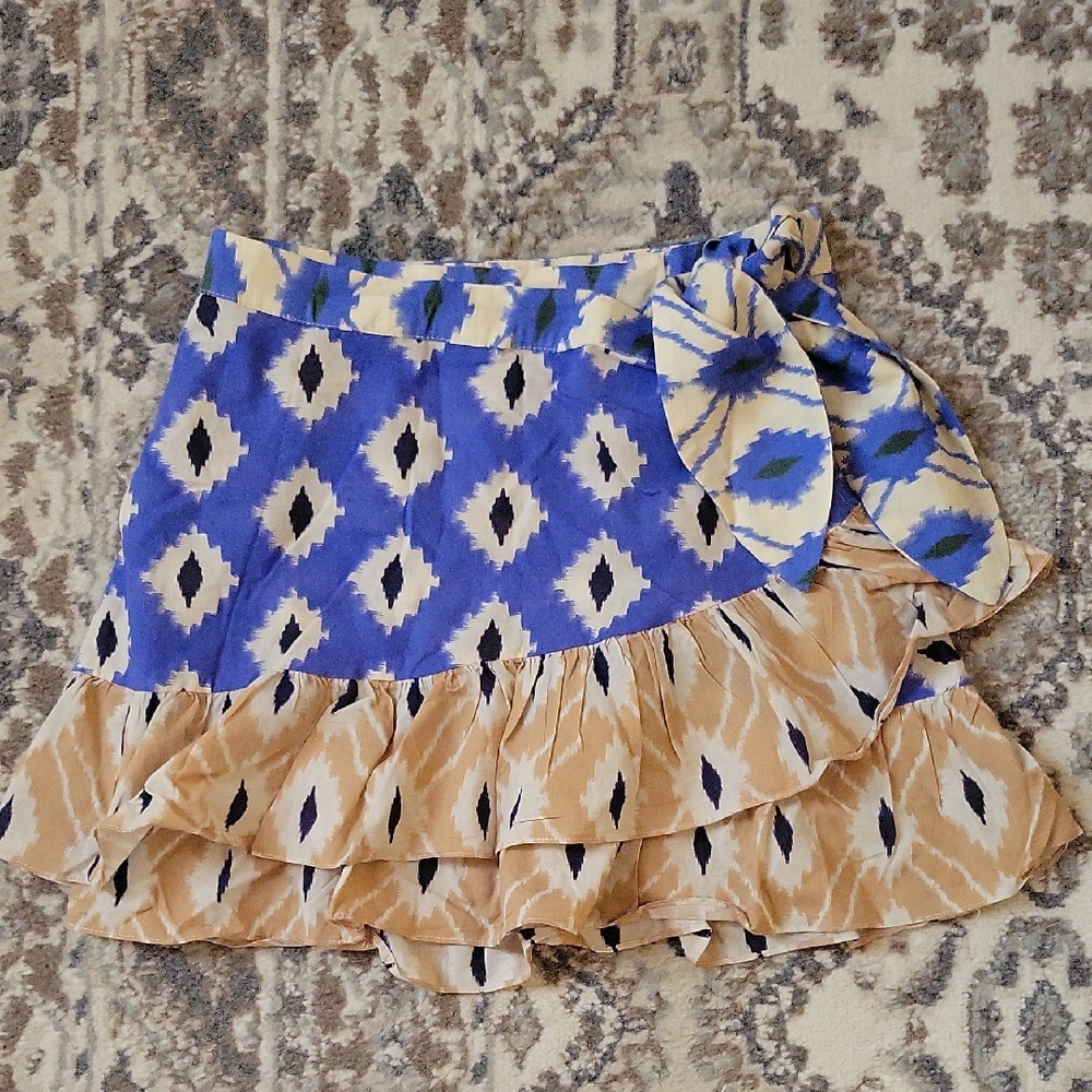 Zara Printed Wrap Skirt